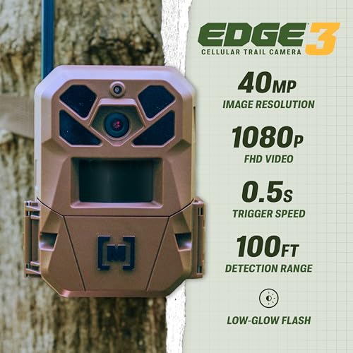 Moultrie Edge 3 Cellular Trail Camera 40MP HD Photo Capture 1080p LowGlow Flash GPS MultiCarrier AutoConnect Builtin Memory 05s Trigger Speed AI Buck Detection - Image 3