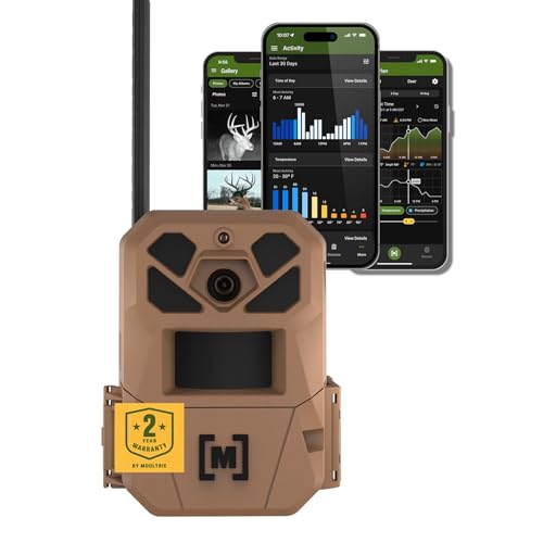 Moultrie Edge 3 Cellular Trail Camera 40MP HD Photo Capture 1080p LowGlow Flash GPS MultiCarrier AutoConnect Builtin Memory 05s Trigger Speed AI Buck Detection - Image 1