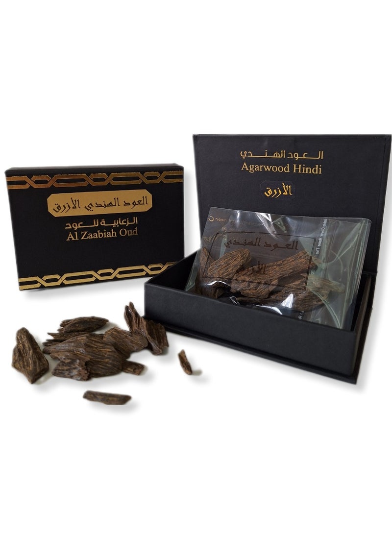 Al Zaabiah Indian Blue Oud – 12g | Premium Natural Incense - Image 4
