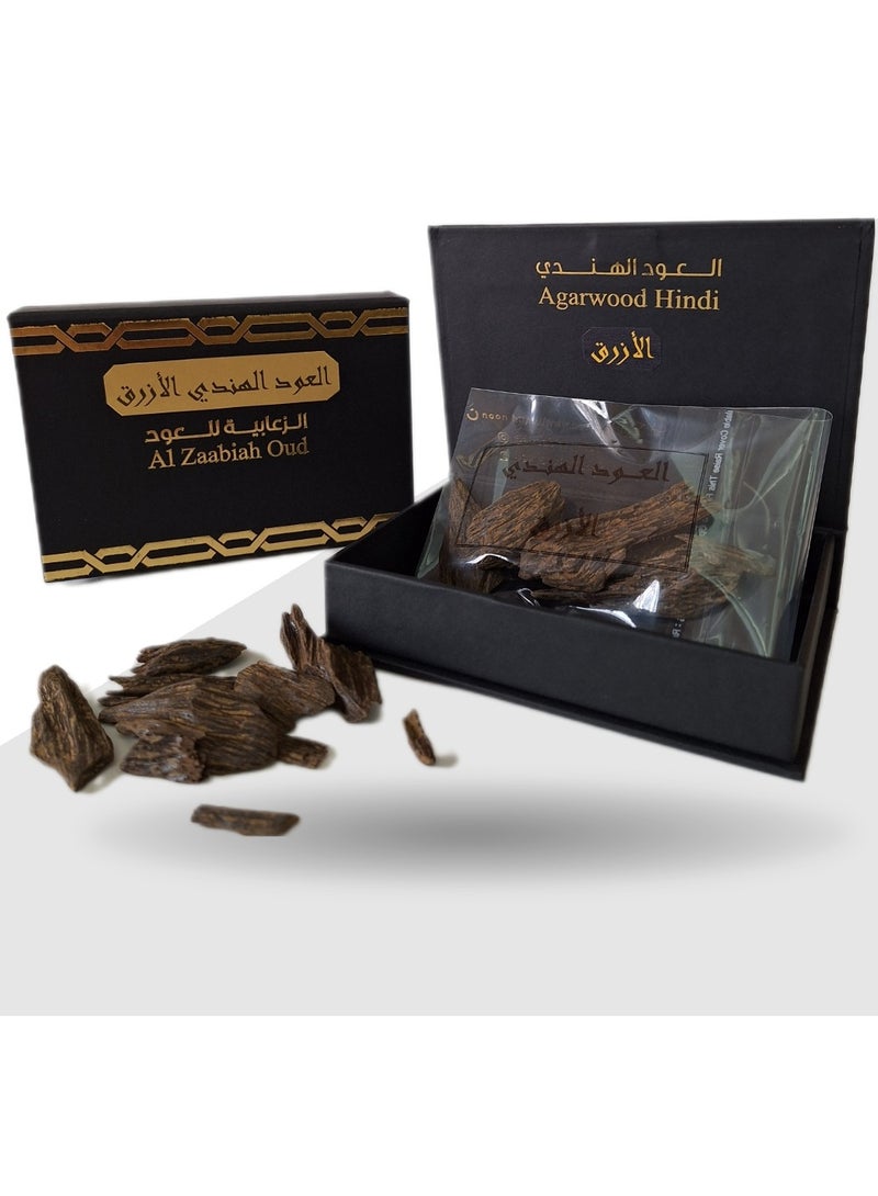Al Zaabiah Indian Blue Oud – 12g | Premium Natural Incense - Image 5