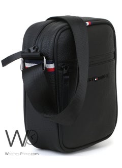 Tommy Hilfiger Plus Black Leather Original Tommy Hilfiger Crossbody Messenger Bag For Men  - Image 5
