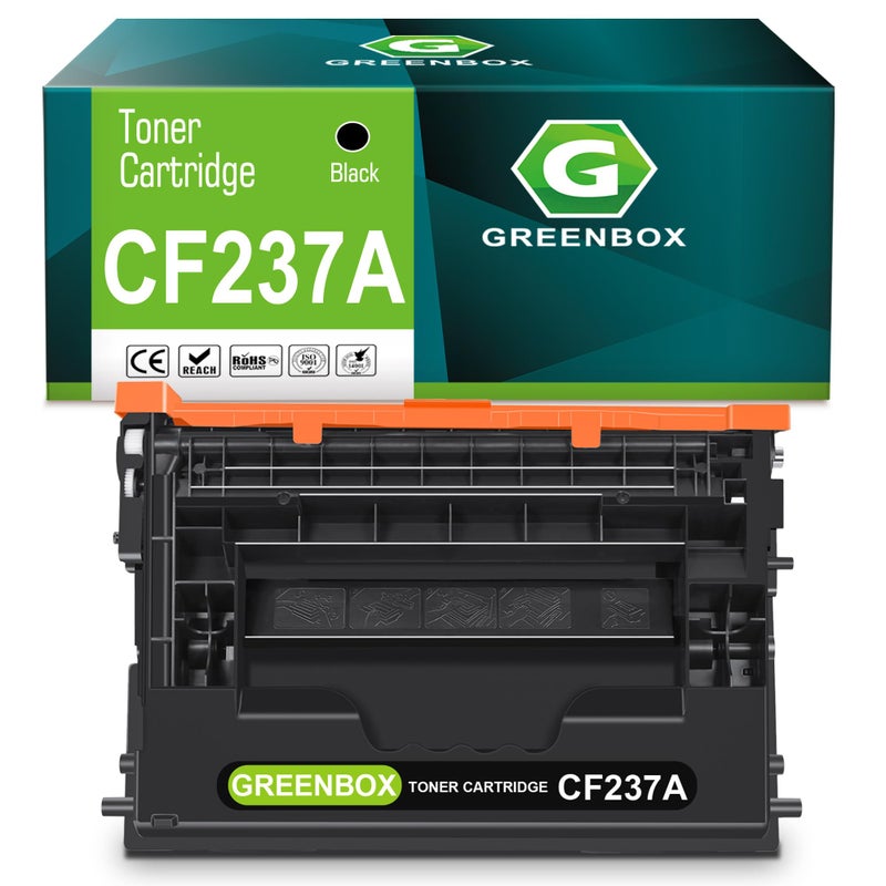 GREENBOX CF237A Black Toner Cartridge High Yield Replcement for HP 37A CF237A 37X CF237X Toner Cartridge for Enterprise M607 M608 M607n M608n M608dn M608x M609 MFP M631 M632 M633 Printer 1x CF237A