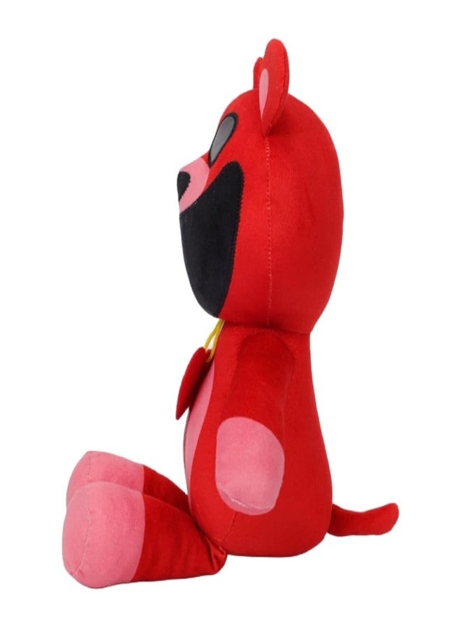 TechMax Solution Red Cute Big Smile Plush Toy Soft Stuffed Cartoon Animal Doll for Kids Hugging Gift Premium Plush Design 30 CM Style 1 - Image 3