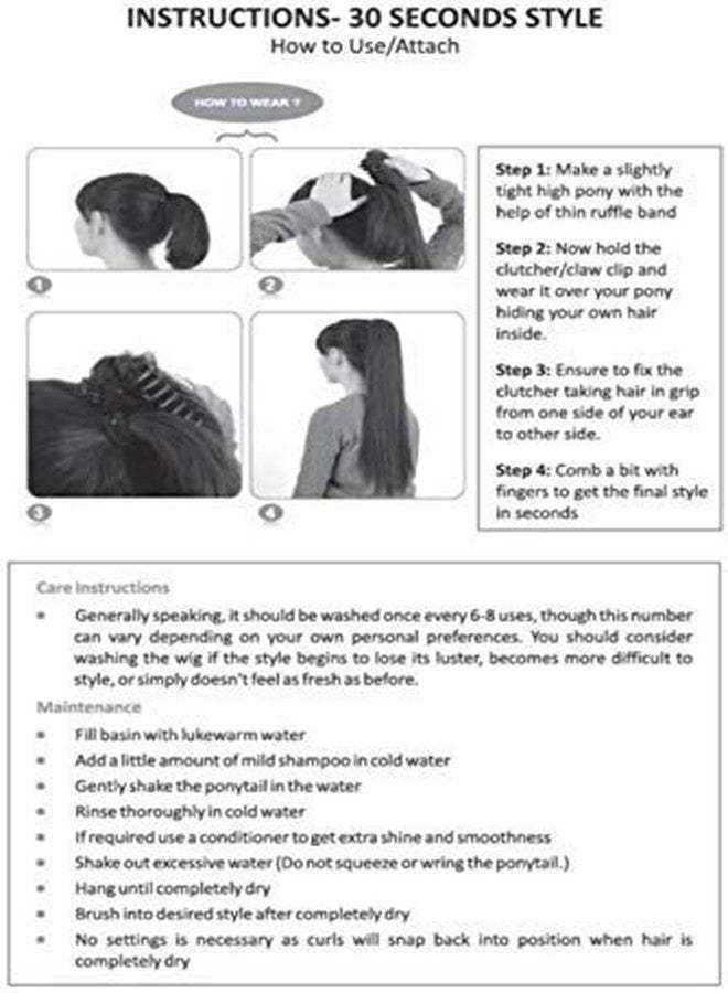 SUPER MARCHE Supermarche Waves 22-Inch Black Claw Clip Ponytail Hair Extensions - Transform with Ease for Effortless Elegance and Instant Glamour (Black) - Image 4