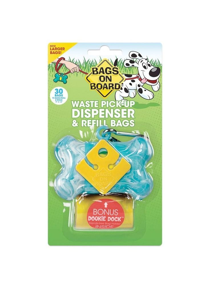 BAGS ON BOARD Dog Bags Dispenser Turquoise Blue  - Image 1