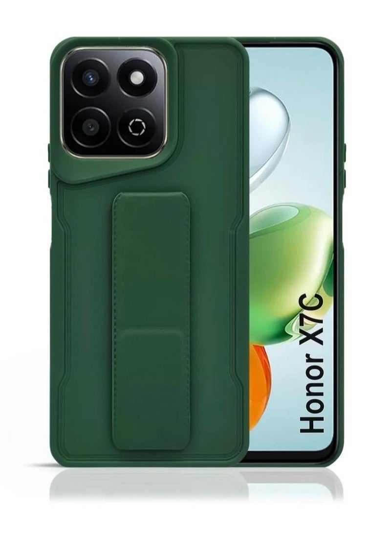 ARMOR Case Cover For Honor X7c With Magnetic Hand Grip 3 in 1 Green - Image 1