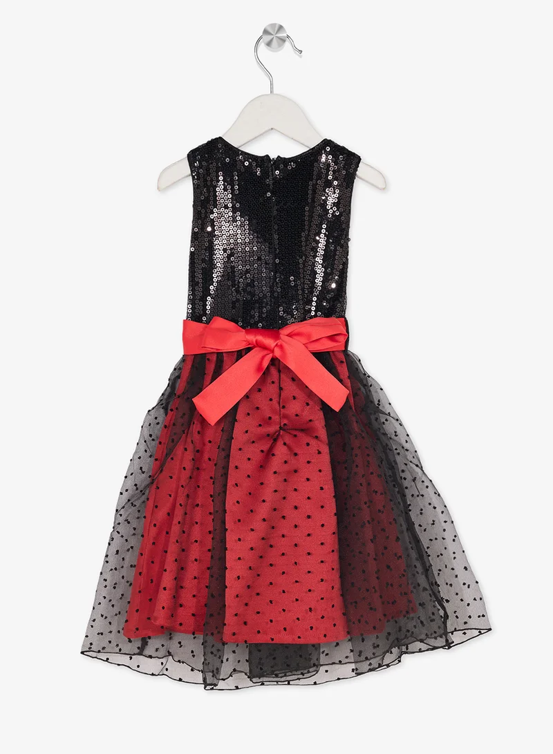 Little Golden Apple Little Sequin Bodice Dress