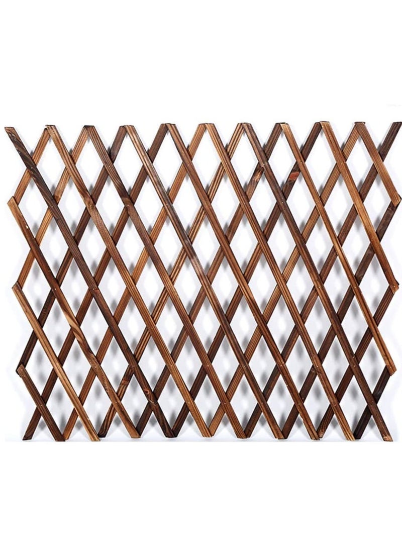 LINGWEI Foldable Wooden Trellis Fence for Garden & Balcony Brown - Image 3