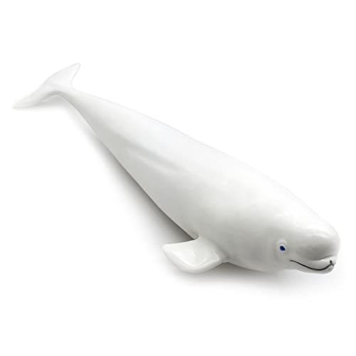 SmilerSmile Simulated Ocean Big Animal, One pc 15Inch Soft Filled Rubber Sea Educational Toys (Beluga) - Image 4