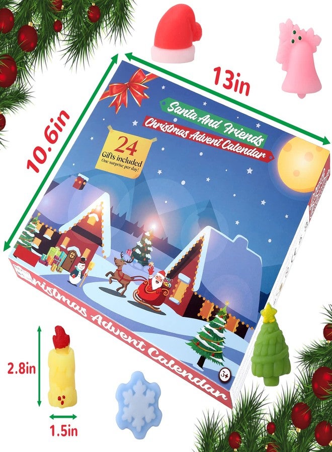 Acekid Christmas Advent Calendar 24 Days, 2022 Christmas Countdown Calendar for kids with 24 Different Squishy Toys, Christmas Stocking Stuffers, Xmas Party Favors Gifts for Babies Toddlers Kids - Image 3