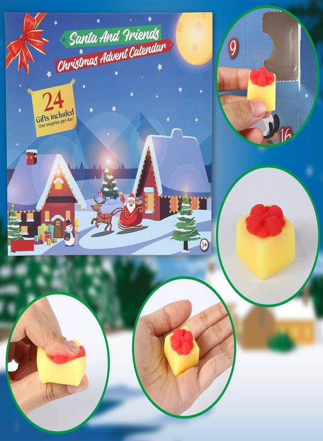 Acekid Christmas Advent Calendar 24 Days, 2022 Christmas Countdown Calendar for kids with 24 Different Squishy Toys, Christmas Stocking Stuffers, Xmas Party Favors Gifts for Babies Toddlers Kids - Image 4