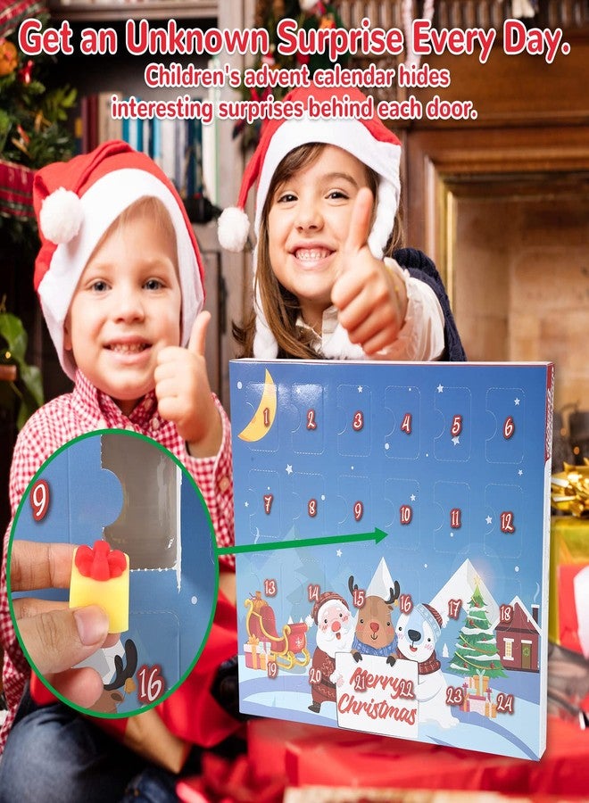 Acekid Christmas Advent Calendar 24 Days, 2022 Christmas Countdown Calendar for kids with 24 Different Squishy Toys, Christmas Stocking Stuffers, Xmas Party Favors Gifts for Babies Toddlers Kids - Image 5