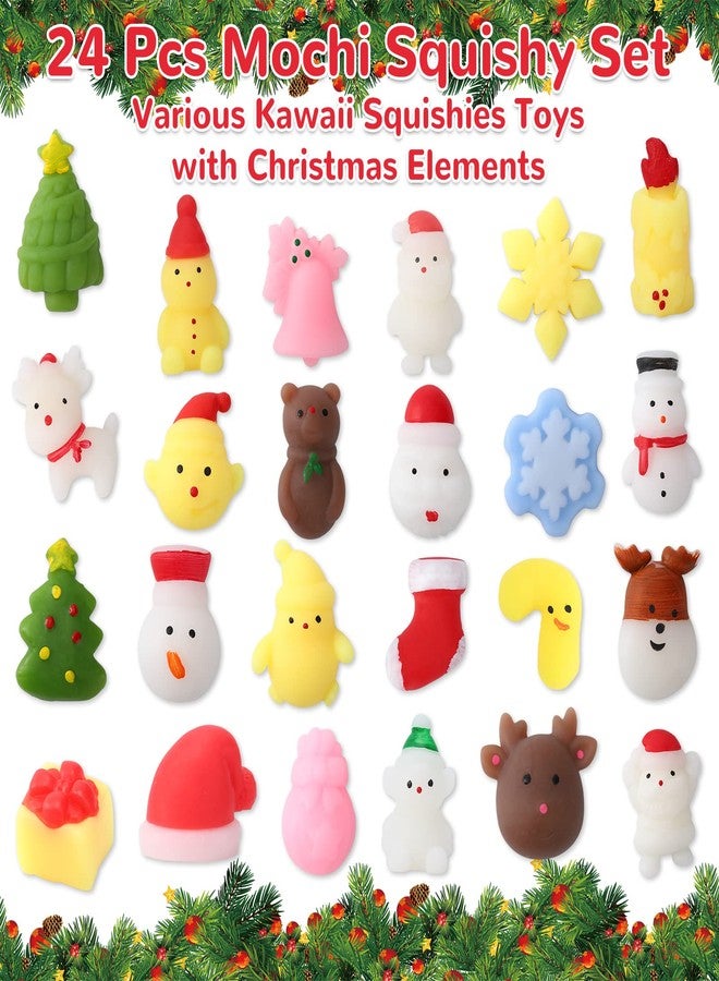 Acekid Christmas Advent Calendar 24 Days, 2022 Christmas Countdown Calendar for kids with 24 Different Squishy Toys, Christmas Stocking Stuffers, Xmas Party Favors Gifts for Babies Toddlers Kids - Image 2