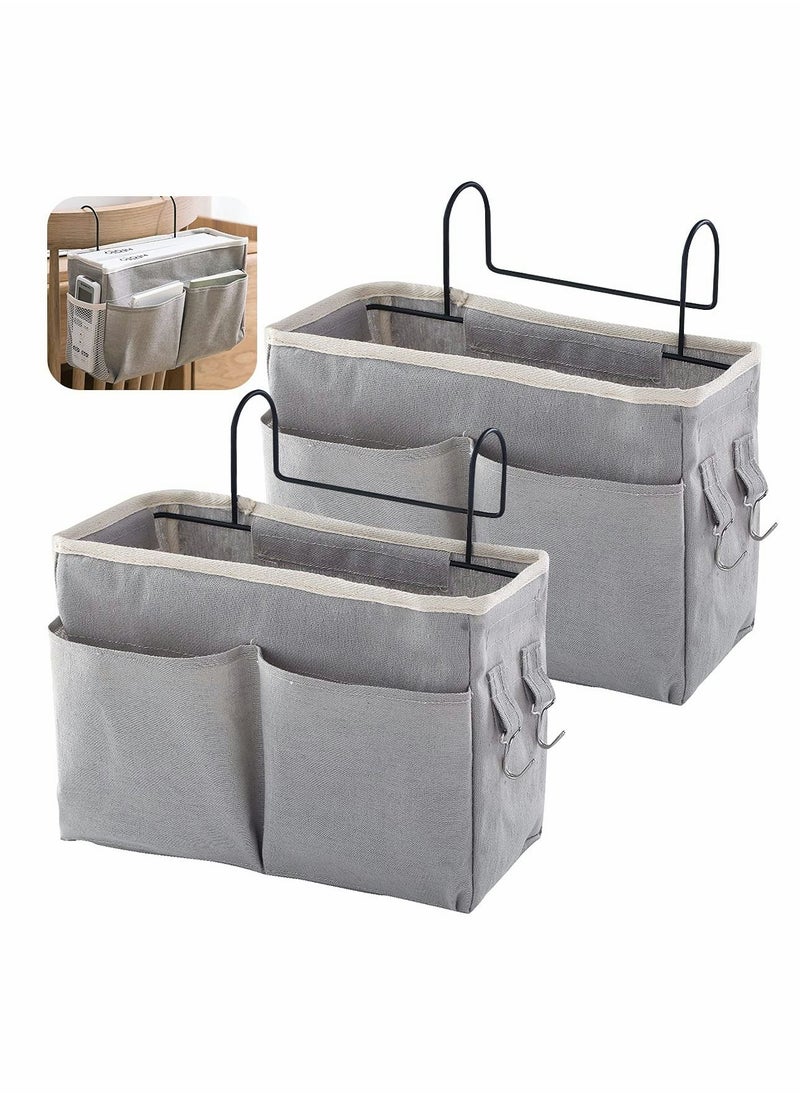 Excefore Bedside Storage Bag, Bed Pockets Baskets, Bedside Hanging Storage Organiser, Dormitory Bed Organiser Caddy Desktop Storage Rack for Home Office School Dorm Room Bunk Bed  - Image 1