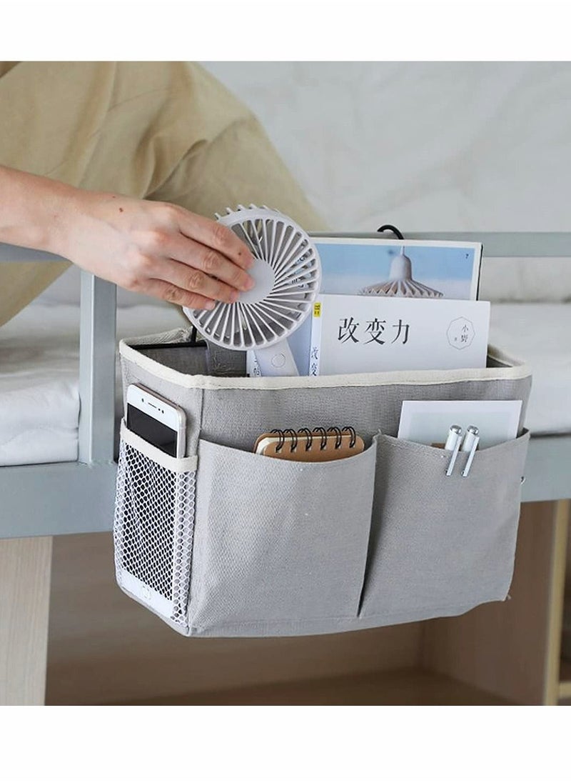 Excefore Bedside Storage Bag, Bed Pockets Baskets, Bedside Hanging Storage Organiser, Dormitory Bed Organiser Caddy Desktop Storage Rack for Home Office School Dorm Room Bunk Bed  - Image 4