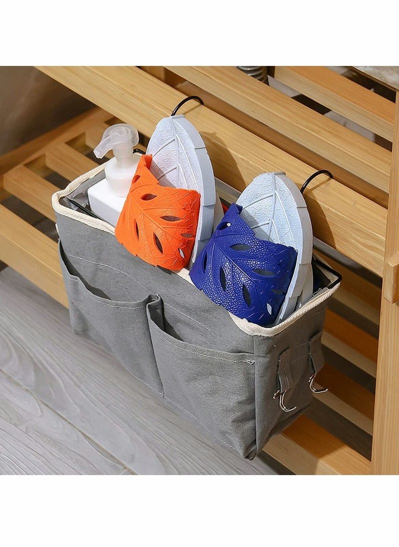 Excefore Bedside Storage Bag, Bed Pockets Baskets, Bedside Hanging Storage Organiser, Dormitory Bed Organiser Caddy Desktop Storage Rack for Home Office School Dorm Room Bunk Bed  - Image 3