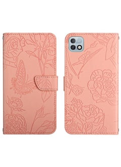HuHa Case Cover For For Infinix Hot 10i/Smart 5 Pro HT03 Skin Feel Butterfly Embossed Flip Leather Phone Case(Pink) 