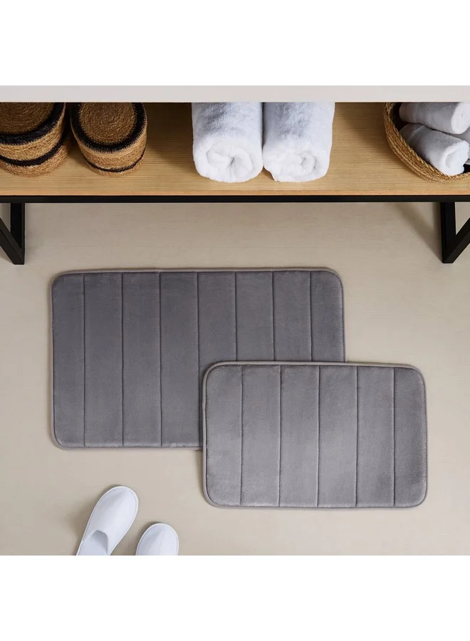 Home Box Snug 2-Piece Memory Foam Bathmat Set 80 x 50 cm