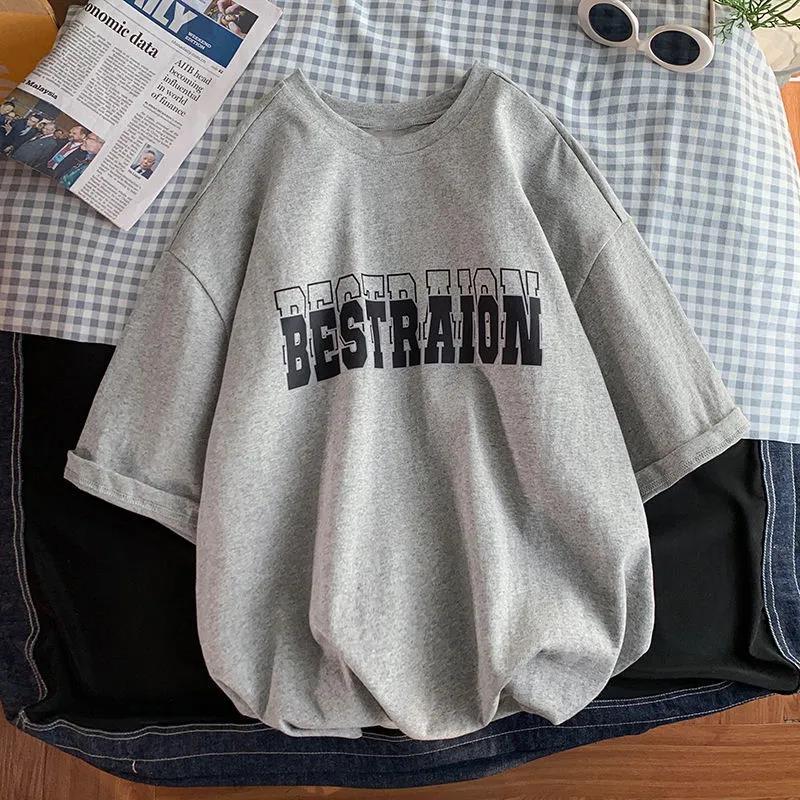 Men'S T-Shirt New American Ins High Street Loose All-Match Simple Student Couple Half Sleeve T-Shirt - Image 4