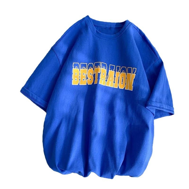 Men'S T-Shirt New American Ins High Street Loose All-Match Simple Student Couple Half Sleeve T-Shirt - Image 5