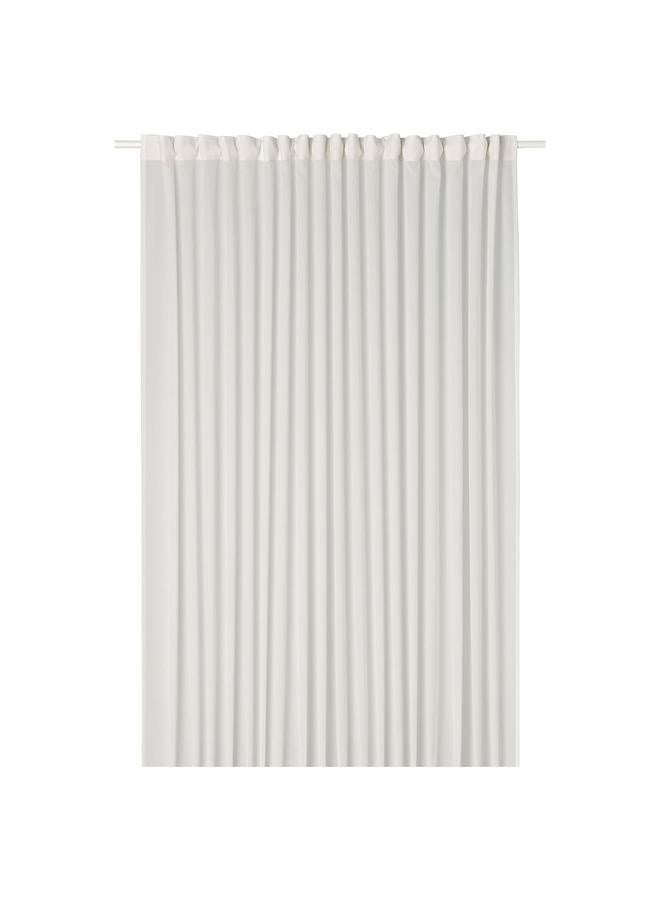 erorex Sheer curtain, 1 piece, with heading tape/white, 300x300 cm - Image 1
