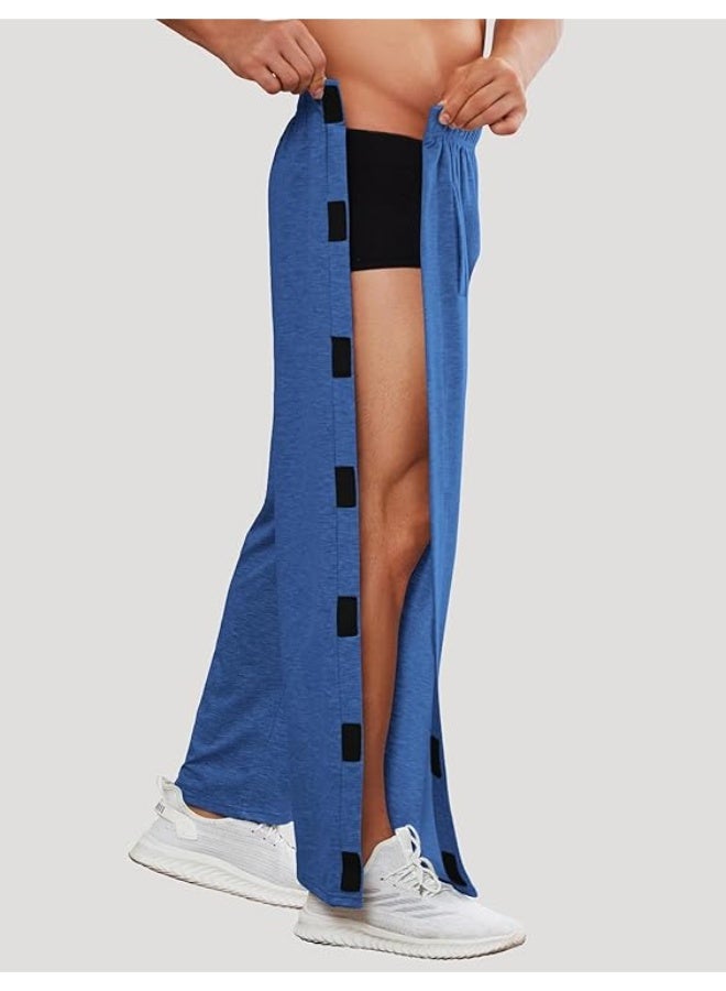 Men's Tear-Off Pants for Post-Surgery Patients with Leg Immobility: Side-Swept, slit-front athletic pants with a relaxed fit and pockets. - Image 3