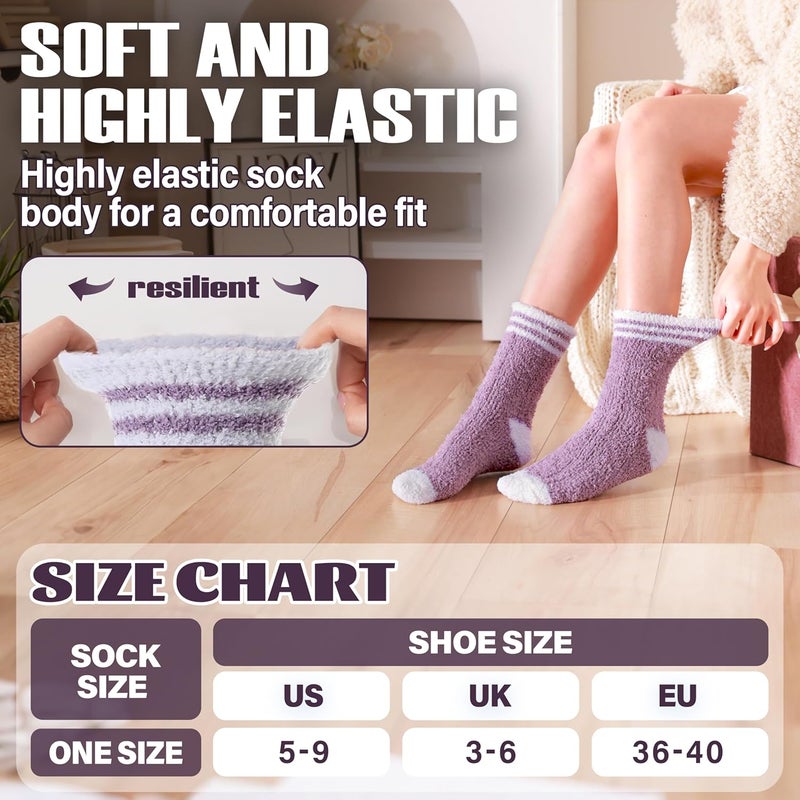 ANTSANG Fuzzy Socks for Women, Fluffy Warm Soft Slipper Socks for Winter & Home, Ideal for Teen Girls - Image 5