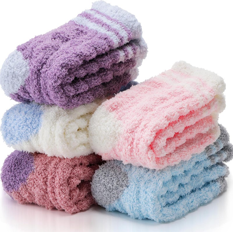 ANTSANG Fuzzy Socks for Women, Fluffy Warm Soft Slipper Socks for Winter & Home, Ideal for Teen Girls - Image 1