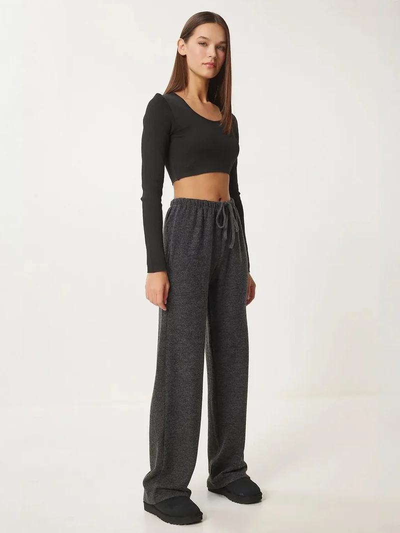 Lovely Istanbul ISTANBUL Soft Textured Pants with Drawstring