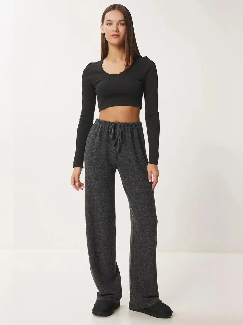 Lovely Istanbul ISTANBUL Soft Textured Pants with Drawstring