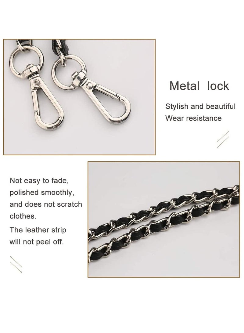 Generic 47" Stylish Leather & Metal Chain Strap for Bags - Durable Replacement Accessory - Image 2