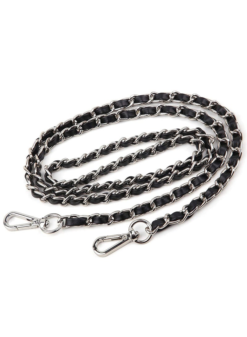 Generic 47" Stylish Leather & Metal Chain Strap for Bags - Durable Replacement Accessory - Image 1