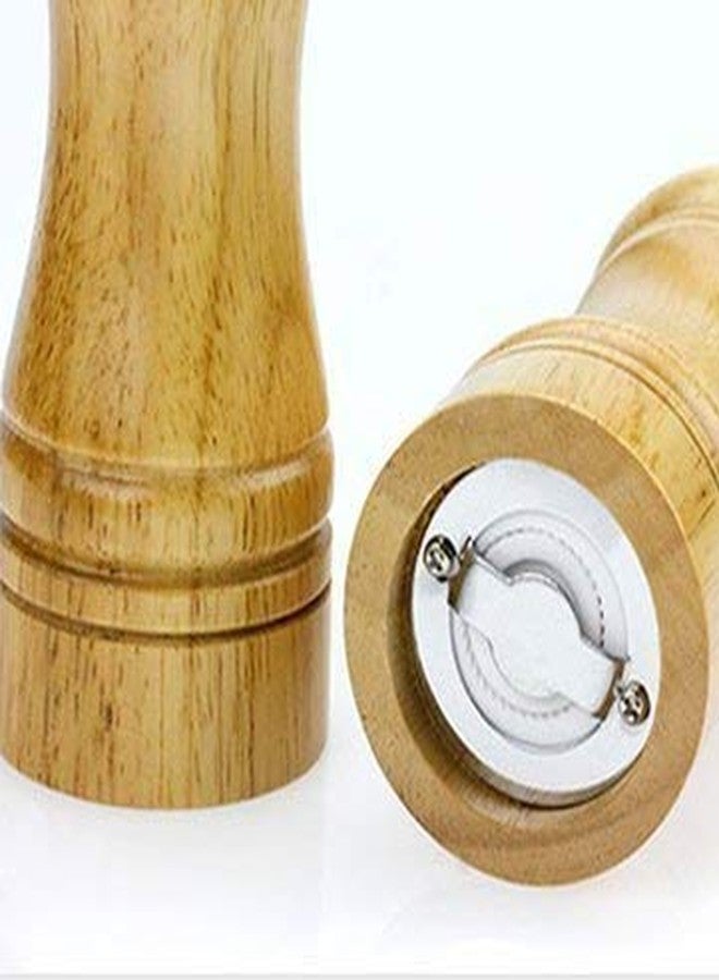 Aldea Wooden Pepper & Salt Grinder – 5-Inch Manual Peppermill with Adjustable Coarseness, Refillable, Easy to Clean, Ideal for Black Peppercorns - Image 3