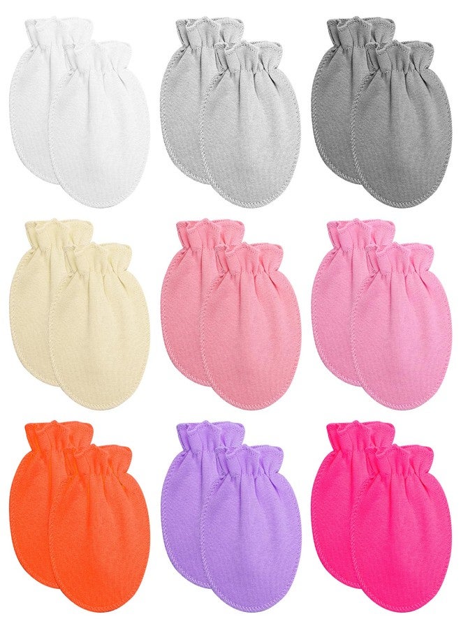Sdfvsdg 18 Pairs Newborn Baby Cotton Mittens No Scratch Gloves Newborn Mittens Infant Toddler Gloves for Boys Girls 0-6 Month - Image 2