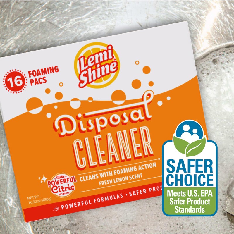 Lemi Shine Foaming Garbage Disposal Cleaner and Deodorizer Powered By Citric Acid | Natural Fresh Lemon Scent (16 Uses) - Image 5