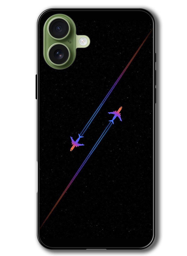 Theodor Case Compatible with Apple iPhone 17 6.3 Inch Protection Shockproof Bumper Cover Airplanes - Image 1