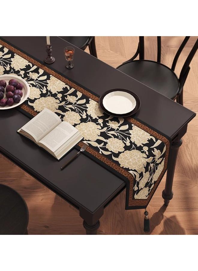 Bluejw Antique Living Room Dining Table Table Runner Coffee Table Middle Flag Cloth Light Luxury High-end TV Cabinet Sideboard Long Tablecloth - Image 2