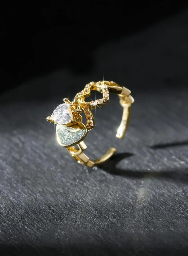 Take Two  Hollow Heart Shape Drop Ring for Women | Best Price UAE