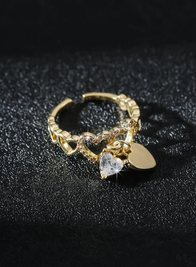 Take Two  Hollow Heart Shape Drop Ring for Women | Best Price UAE