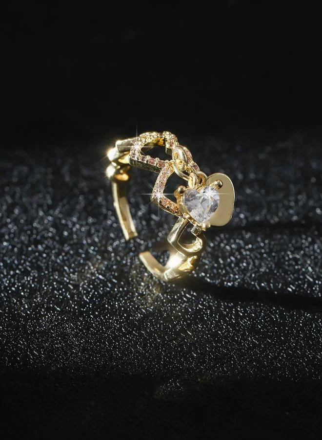Take Two  Hollow Heart Shape Drop Ring for Women | Best Price UAE