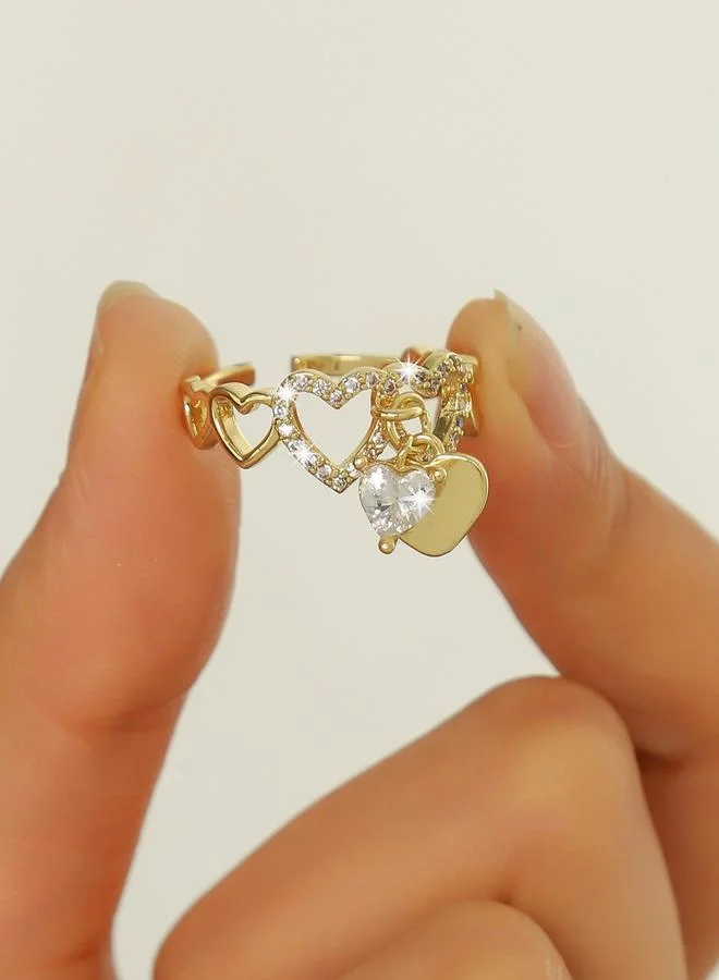 تايك تو خاتم متدلي مُجوّف على شكل قلب