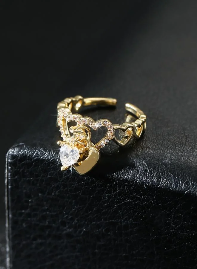 Take Two  Hollow Heart Shape Drop Ring for Women | Best Price UAE