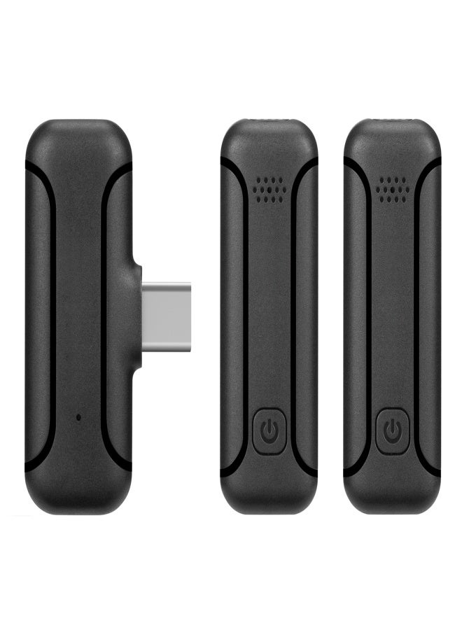 BOYA BY-WM3T2-U2 One-Trigger-Two Mini 2.4G Wireless Microphone System Lapel Clip-on Microphones 50M Transmission Range Built-in Battery for Type-C Smartphones Tablets Vlog Live Streaming Interview - Image 1