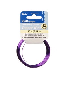 Darice Silver Plated Copper Wire 22 Gauge Grape 10 Yards  - Image 3