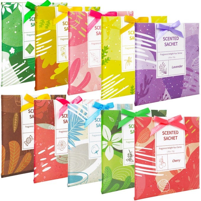 SCENTED SACHET FRAGRANCE SACHETS BAGS FOR WARDROBE DRAWERS CLOSETS HANGING WARDROBE SACHETS 30 GRAMS X 10 PACK