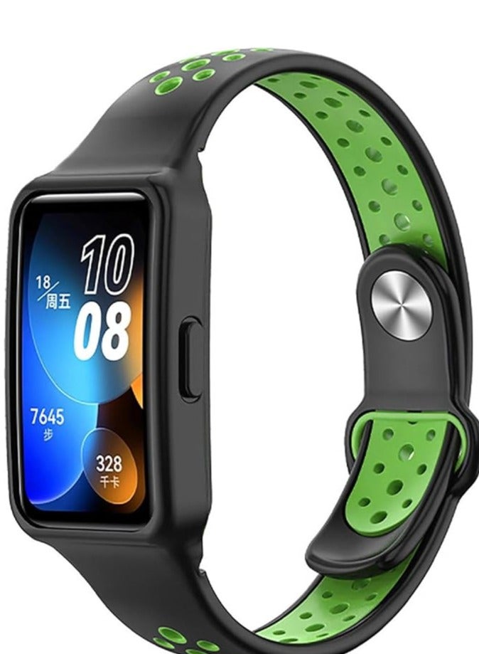 Compatible with Huawei Band 8, Soft TPU Wristband [Colorful Design] Replacement Strap