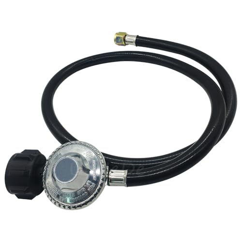 Uenede 3 Feet Propane Regulator Hose, QCC1 to 3/8" Female Flare Nut, Universal Grill Regulator Replacement Parts, for Most LP Gas Grill Heater and Fire Pit Table - Image 1