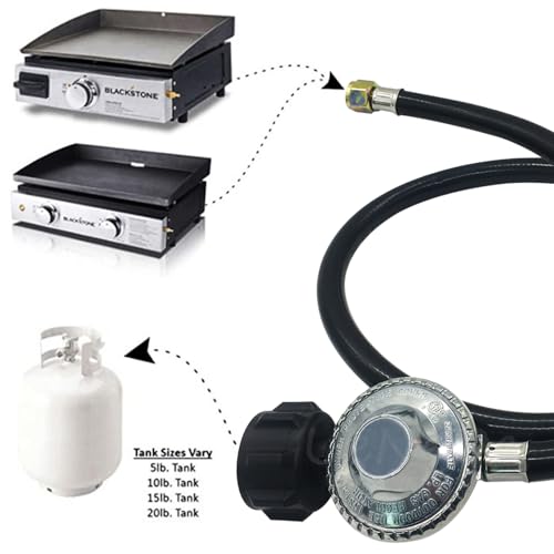 Uenede 3 Feet Propane Regulator Hose, QCC1 to 3/8" Female Flare Nut, Universal Grill Regulator Replacement Parts, for Most LP Gas Grill Heater and Fire Pit Table - Image 5