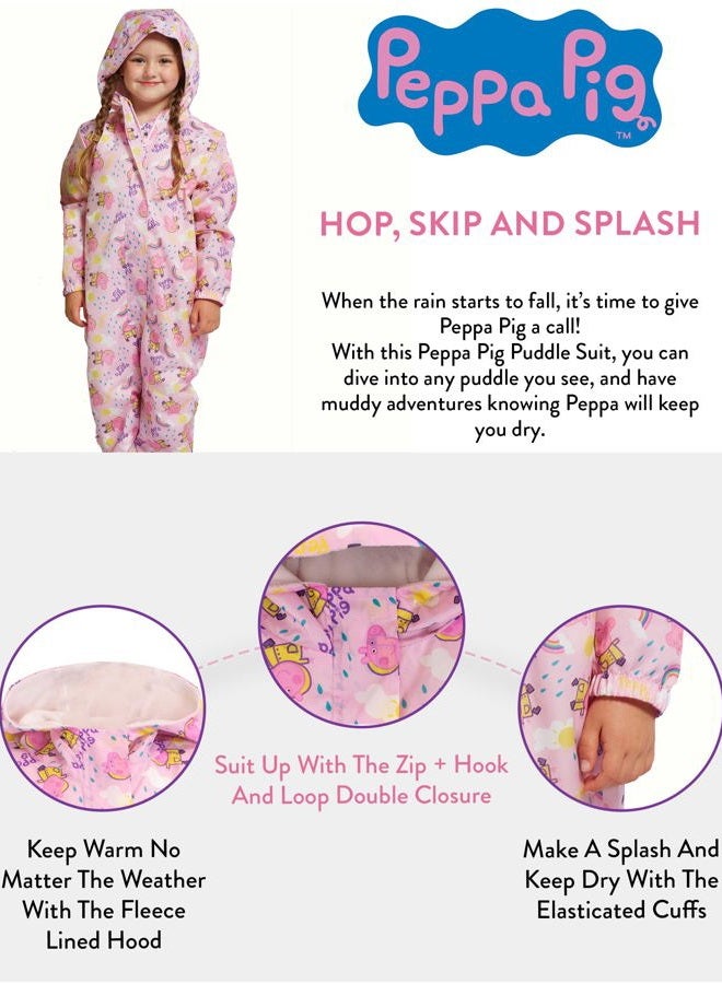 Peppa Pig Rain Suit Girls| Waterproof Coverall for Toddler | 3T - Image 5