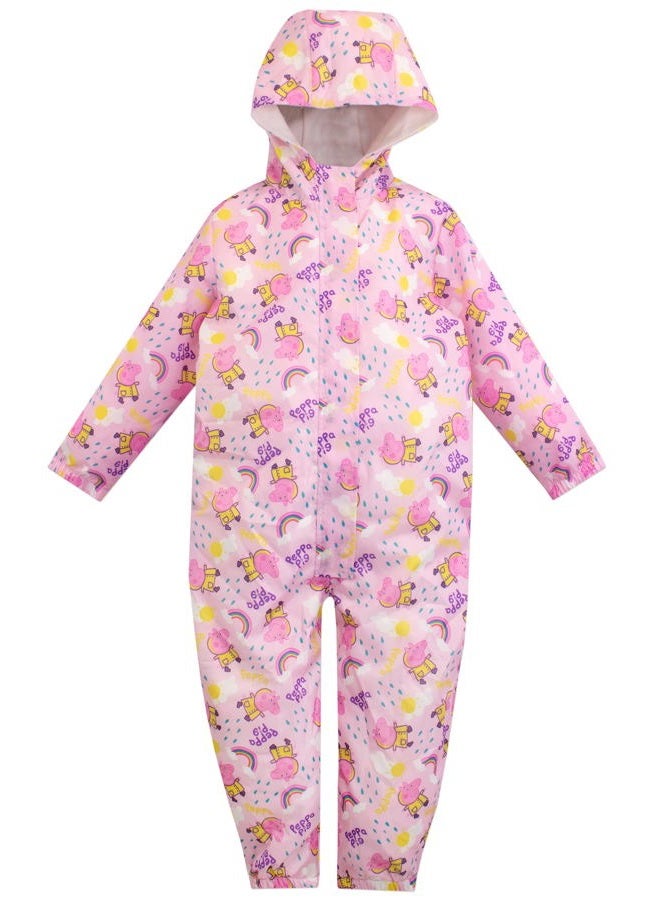 Peppa Pig Rain Suit Girls| Waterproof Coverall for Toddler | 3T - Image 1